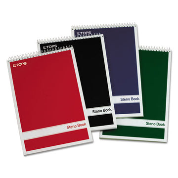 TOPS™ Steno Pad, Gregg Rule, Assorted Cover Colors, 80 White 6 X 9 Sheets, 4-pack freeshipping - TVN Wholesale